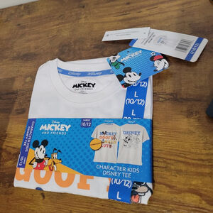 Boys Disney Mickey & Friends Tee Embroidery Sizes L 10/12, XL 14/16, XXL 18 NWT